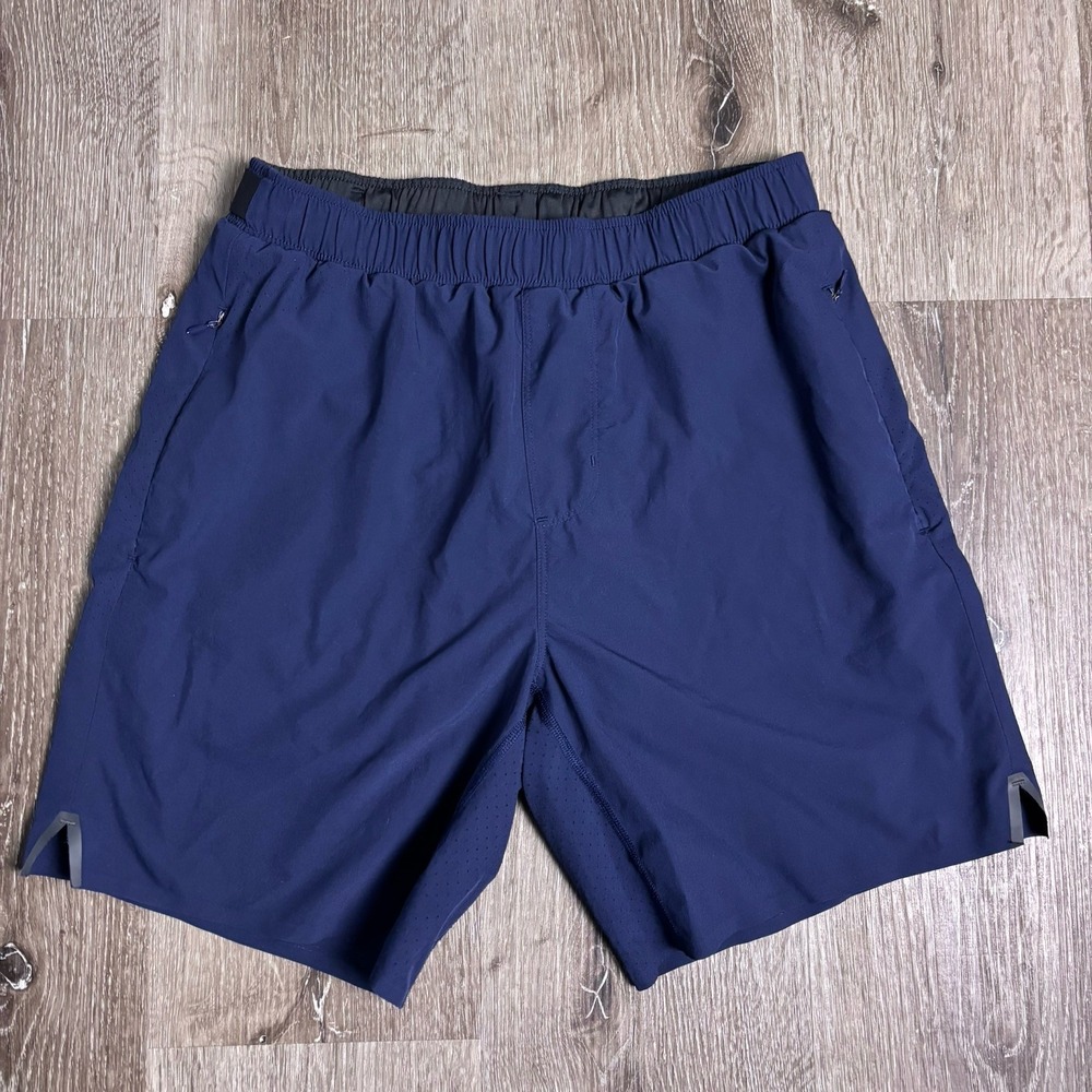 Rhone 7" Swift‎ Shorts Mens S Navy Blue Lined Performance Gym USA 100101
